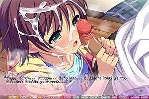 nene plays eroge sex games, getting sexy blowjobs and masturbation