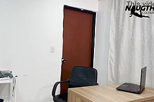 Latina nurse gives in to her need for some of the sex at work