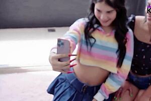 trying to reach stardom my friend wanted to teach me about fame but we ended up fucking like crazy and with our very wet pussys