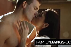 familybangs com ⭐ pretty stepsister gargles with stepbrothers bone in the garden judy jolie codey steele