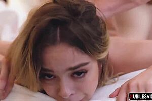 I smashed Molly Little's little 18+ ass hard in intense positions