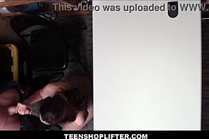 Teenshoplifter - Big Tits Teen 18+ Shoplifter Orgasms While Fucking Guard - Bella Rolland Tommy Gunn