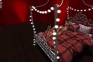 Alain Carnell and Nataly are getting fucked right in Nataly's bed, it's so intense