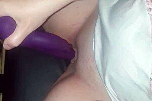 A solo session with a vibrator turns into fun masturbation time.