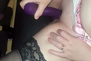 A solo session with a vibrator turns into fun masturbation time.