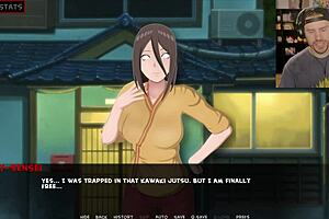 Something strange is happening in this naruto game sarada training the last war with big tits, ass, boobs.