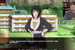 Something strange is happening in this naruto game sarada training the last war with big tits, ass, boobs.