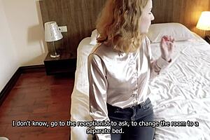 stepsister says 'I rented a single bed room for us'