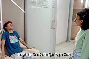 Horny step-siblings fuck alone at home.