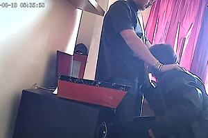 Cctv catches secretary sucking boss's cock in the office!