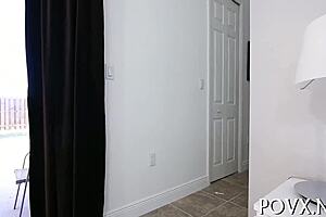 Youthful 18+ teen gives blowjob in pov hardcore sex scene