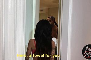 Sweet and intimate interrac,al affair with a Brazilian next door man