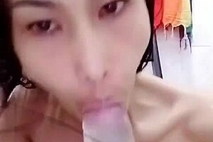 Thaitwentybabe Shoving Massive Dildo in My Tiny 18+ Pussy, Wet and Whore-Like Sucking Toys with Huge Pussy Lips!