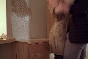 Hot Redhead In Sexy Black Lingerie And High Heels Fucked Hard Huge Cumshot On Ass