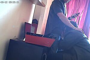 Cctv catches secretary sucking boss's cock in the office!