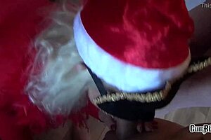 christmas kitten teen swallows eight huge cumloads!