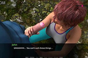 Audrey watches couple have sex and jerks John off