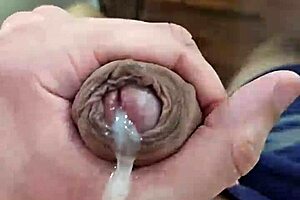 Young twink jerks big dick solo