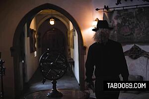 Perv priest shares cock with nympho lesbians Spencer and Mona