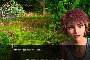 Audrey watches couple have sex and jerks John off