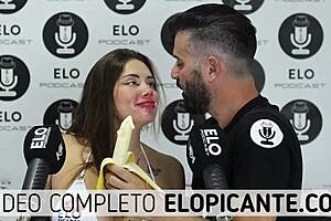 so, sara blonde is just casually sucking a banana with cream on elo podcast in colombia. pretty wild stuff for a blonde.