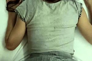 Schoolgirl in uniform visits hotel for adventure