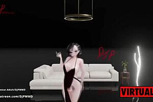 Wow, Cute Futa Rachel Dancing to Pop Blender MMD 1565!