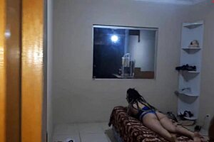 Sister and brother share a moment after mom leaves.