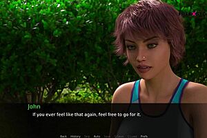 Audrey watches couple have sex and jerks John off