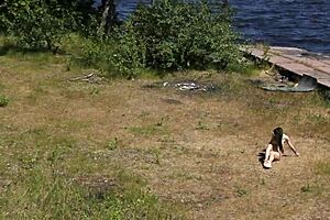 Nude Shooting At Abandoned Military Base On Totleben Island!