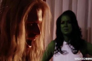 Chyna's Monster Cock Scene in Avengers Parody
