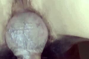 Asian couple young 18+ bareback riding in bent over position