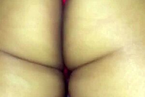 latina wife's rich pussy and ass in red thong