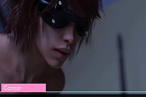 teen takes monster cock deepthroat and anal, her big tits bouncing