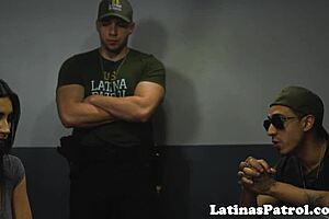 Latina beauty Gload gets banged by immigration officer on reality cam show