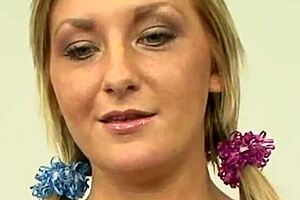 Teen amateur's interview leads to POV blowjob