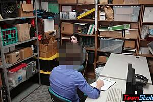 LP Officer Catches Curvy Teen Thief at Work