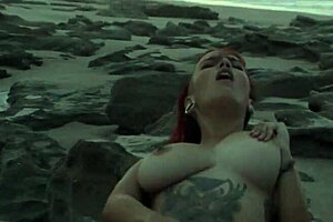 Two teens cumming hard on the beach during a sensual massage