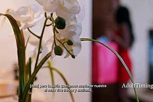 Bold interracial lesbian milfs use strapon and dildo for intense assfucking.