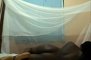 pussy gets drilled in anal sex, the ebony big ass amateur loving every thrust from the black cock.