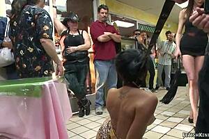 Ebony Exhibitionists Flash And Get Group Banged In Public By Interracial Partners