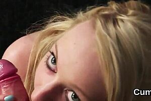 FOXY IDOL SUCKS AND GETS FACIAL CUMSHOT