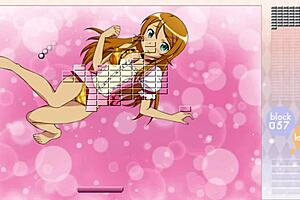 Kousaka Kirino Strips Clothes While Playing Arkanoid Game in Hentai