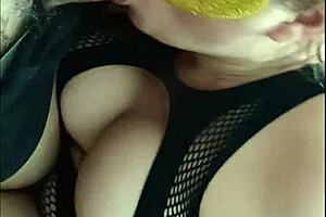 I take my friend for a deepthroat blowjob after school, and let him enjoy my assets