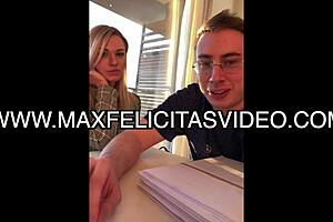 Annalisa Atomicblonde jerks off bull Max Felicitas with her feet!