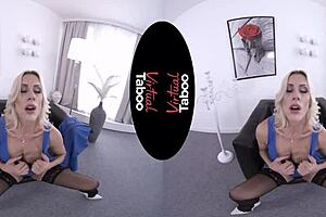 In a virtual office encounter, MILF seduces her boss
