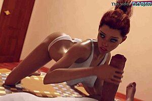 The wife sleeps around with her younger lover whilst the husband looks on