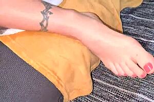 sexy milf gets her ass fingered while rubbing pussy, sperm leaking out