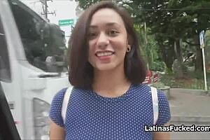 A hot and pretty latina brunette amateur gives a phenomenal sexual audition