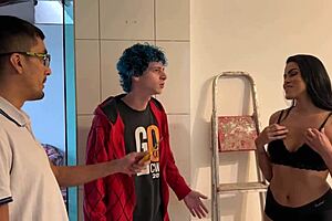 Chamei Eles Para Concertar A Internet E Acabei Fudendo Com Os Dois